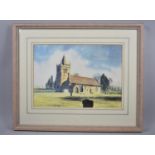 A Framed Print of St. James Church, Acton Trussell, 35x25cm