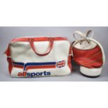 A Vintage Allsports Bag Together with a Ben Sayers Golf Ball Bag
