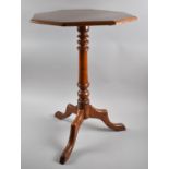 A Mid 20th Century Mahogany Octagonal Topped Tripod Table, 50cm Diameter