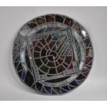 A Circular Leaded Stained Glass Panel, Some Loss and Condition Issues, 50cm diameter