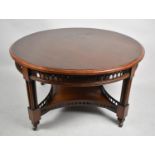 A Modern Circular Mahogany Coffee Table, 89cm Diameter