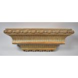 A Modern Gilt Decorated Three Tier Wall Shelf, 53cm Long