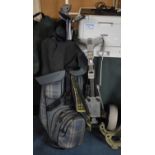 A Set of Late 20th Century Golf Clubs, Golf Bag and Trolley