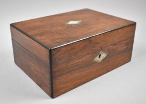 A Late 19th/Early 20th Century Mahogany Ladies Workbox with Removable Fitted Inner Tray, Mother of