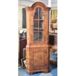 A Nice Quality Burr Wood Double Freestanding Corner Cabinet