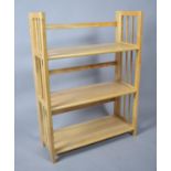 A Modern Folding Three Shelf Display or Bookcase, 70cm Wide