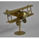 A WWI Brass Model of a Sopwith Camel, 14cm Wide