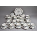 A Collection of Colclough Blue Floral Decorated Tea Wares to include 17 Cups, Teapot, Two Jugs,