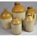 A Collection of Vintage Stoneware Brewers Bottles with Impressed Marks for John Lister, Broseley,