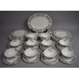 A Royal Albert Angelica Pattern Dinner Service to comprise Two Platters, two Sauce Boats, Eight