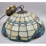 A Modern Reproduction Tiffany Style Ceiling Light Fitting, Shade 43cm Diameter