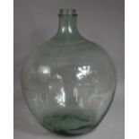 A Large Vintage Moulded Glass Carboy, 41cm Diameter