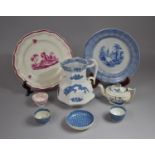 A Collection of Various 19th Century and Later Items to comprise Early Miniature Blue and White