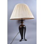 A Modern Bronze Effect Table Lamp and Shade, Overall Height 68cm