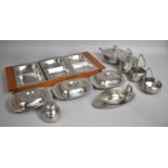 A Collection of Various Old Hall Stainless Steel to comprise Four Piece Tea Service Designed by
