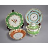 A Collection of Various 19th Century Ceramics to comprise Spode Felspar Porcelain Hand Painted