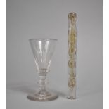 An Early Hand Blown Ale Glass Together with a Georgian Elongated Tear Catcher Lachrymatory Scent