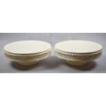 A Pair of Modern Circular Creamware Cake Stands, Each 28cm