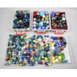A Large Collection of Vintage and Later Marbles of Various Sizes and Colours