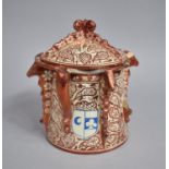 A Lustre Royal Lancastrian Type Lidded Vase with Armorial Shield Decoration, Substantial Condition