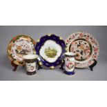 A Collection of Various 19th Century Porcelain to comprise Hand Painted Cabinet Plate with Central