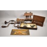 A Collection of Vintage Wooden Tools to Include Moulding Planes and Braces