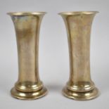 A Pair of Silver Vases, 13cm high