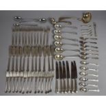 A Collection of Various Silver Plated Flatware to comprise Kings Pattern Teaspoons, Ladle,