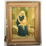 A Framed Frederick Goodall Allegorical Print Depicting Mother, Child and Lamb, 1879, 41x57cm,