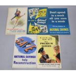 A Collection of Post Office Saving Bank Posters, National Savings Posters (Five designs with various