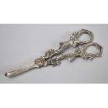 A Pair of Late 19th/Early 20th Century Silver Plated Grape Scissors, 16.5cm Long
