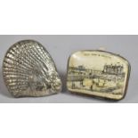 A Novelty Vesta in the Form of a Shell Together with a Souvenir Novelty Purse for Rhyl Pier and