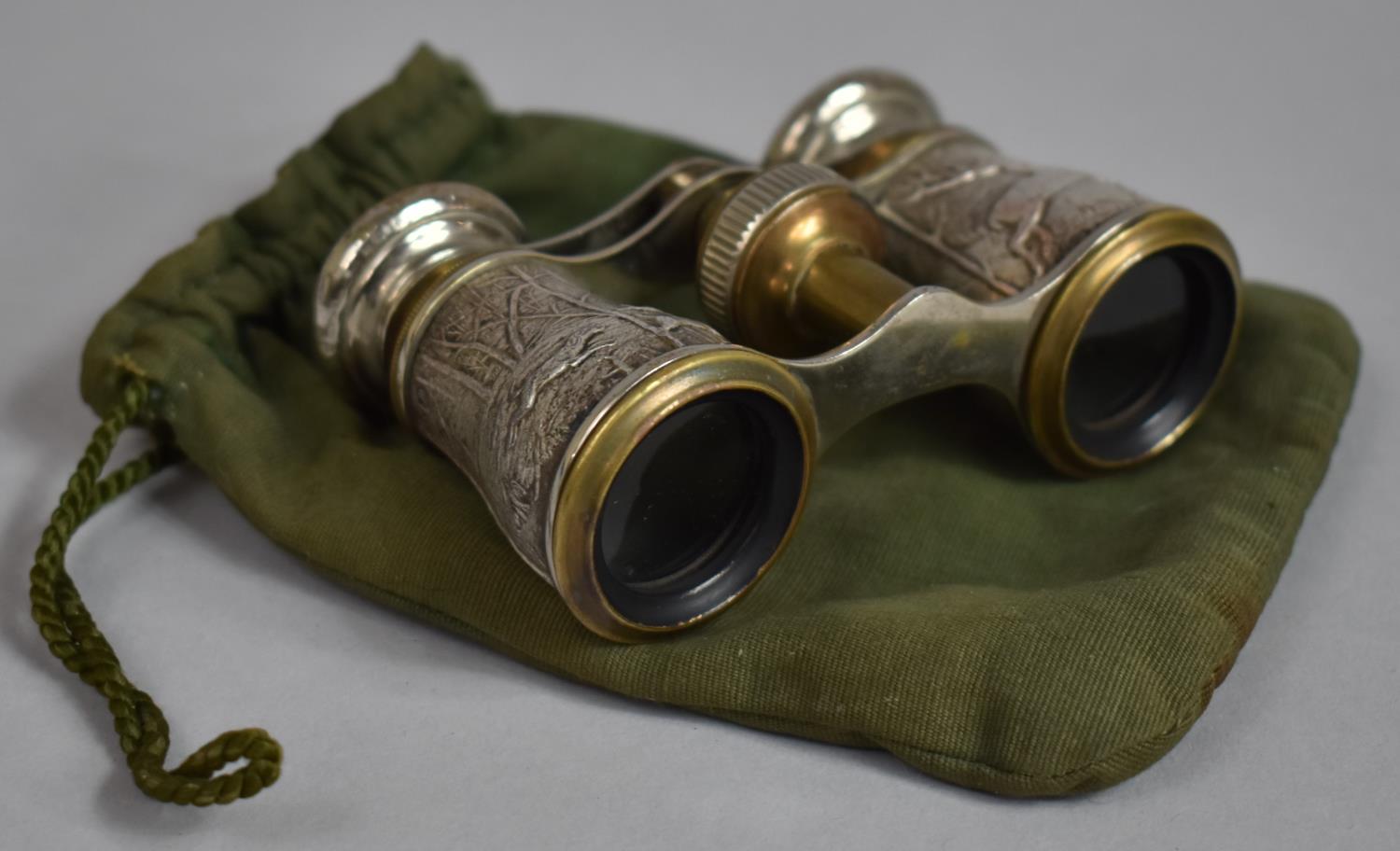 A Pair of Late 19th/Early 20th Century Opera Glasses, The Eye Pieces Inscribed Jumelle Duchesse,