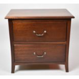 A Modern Mahogany Two Drawer Chest, 51cm Wide
