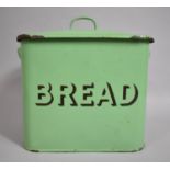 A Vintage Green Enamel Bread Bin, 32cm wide