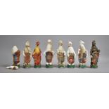 A Collection of Vintage Moulded Plaster Heraldic Figures, Many with Condition Issues