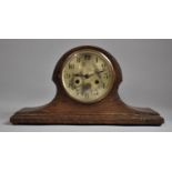 A Mid 20th Century Oak Cased Napoleon Hat Mantle Clock, 42cm Wide