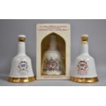 A Collection of Three Commemorative Wade Decanters for Bells Whisky Relating to Charles and Diana,