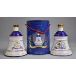Two Wade Commemorative Decanters for Bell's Scotch Whisky, 1998 and 1999 with One Carton
