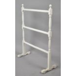 A White Painted Vintage Towel Rail, 67cm wide