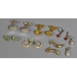 A Small Collection of Costume Jewellery to include Earrings, Cufflinks Etc