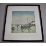 A Framed Watercolour Depicting Harbour Scenes Signed A S Forrest, "Bahia", 23.5x25cm