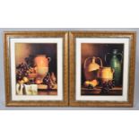 A Pair of Modern Framed Still Life Prints, Each 62x72cm Overall