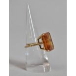 A 9ct Gold and Citrine Vintage Dress Ring, Size M