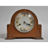 An Oak Cased Art Deco Mantle Clock, Minute Finger Requires Refixing, Movement by Smiths, 23cm Wide