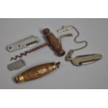 A Collection of Vintage Items to Include Swedish Barrel Pocket Knife, Girl Guide Knife and a Vintage