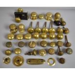 A Collection of Brass Door Knobs etc