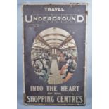 A Reprinted Underground Travel Advertising Poster, 80cmx49cm