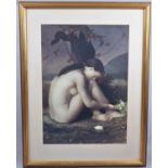 A Framed Annigoni Print, "Germoglio", 23x47cm