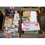 Two Boxes Containing Printer Inks, Magnetic Fittings, Guards etc